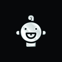 Obraz premium Baby silver plated metallic icon