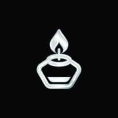 Aromatherapy silver plated metallic icon