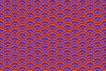 Japanese Pattern Abstract Background. Halloween Color Concept. Vector Illustration