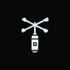 Anemometer silver plated metallic icon