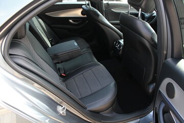 Rear seats of a car inside.
