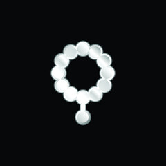 Bracelet silver plated metallic icon