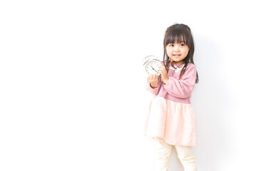 時計を持つ子供