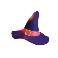 3d witch hat illustration 