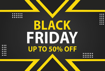 yellow color black friday banner template design. template design for sales promotion.
