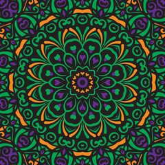 Fototapeta na wymiar Seamless floral pattern. Ethnic Style Colorful ornamental decoration for different purposes.