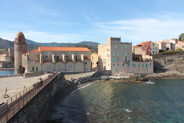 Naklejka premium France, ville de Collioure