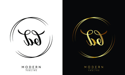 elegant bd signature handwritten vector creative logo design template