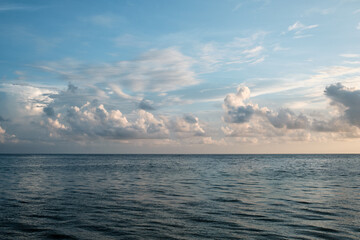 Obraz premium Clouds over the Atlantic Ocean. Seascape.