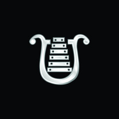 Bell Lyre silver plated metallic icon