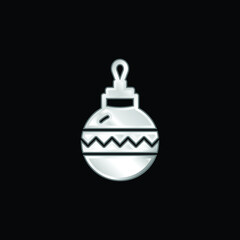 Bauble silver plated metallic icon