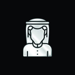 Arab silver plated metallic icon