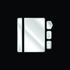 Agenda silver plated metallic icon