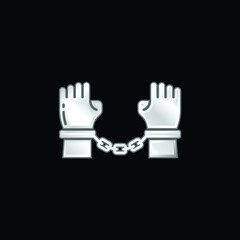 Obraz premium Arrest silver plated metallic icon