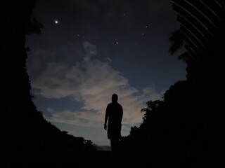 Looking at the Milky Way from under the bridge
