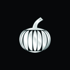 Big Pumpkin silver plated metallic icon