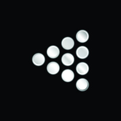 Bowling Pins silver plated metallic icon