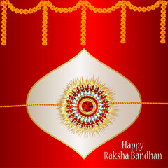 Indian festival happy raksha bandhan invitation greeting card and background