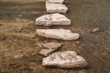 Autumn scenery of Yangshan River Bar in Huanggang, Hubei