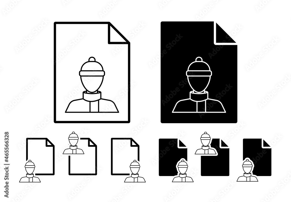 Aufkleber man in autumn vector icon in file set illustration for ui and ux, website or mobile application