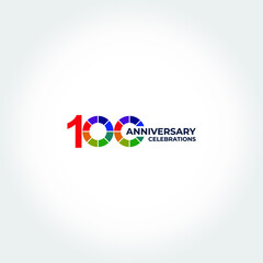 100 years anniversary. Anniversary template design concept, design for event, invitation card, greeting card, banner, poster, flyer, book cover and print. Vector Eps10