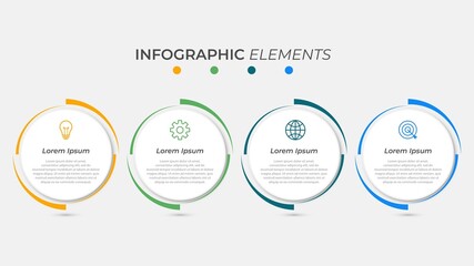 Presentation business infographic template with 4 options