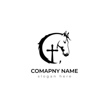 Horse logo design template