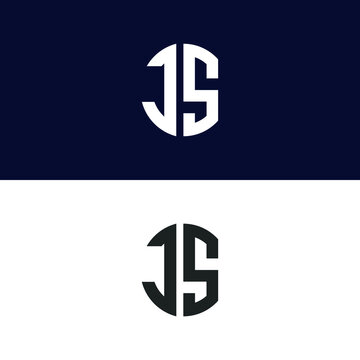 JS initial letter logo vector template | Creative modern monogram Circle logo company business logo icon
