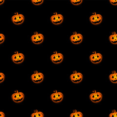 seamless pumpkin pattern and background vector illustration