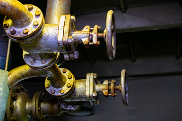 pipelines with valves, industrial fittings