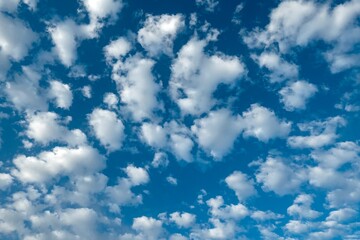 blue sky with soft clouds