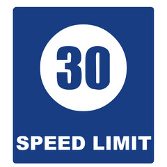 road sign speed limit warning