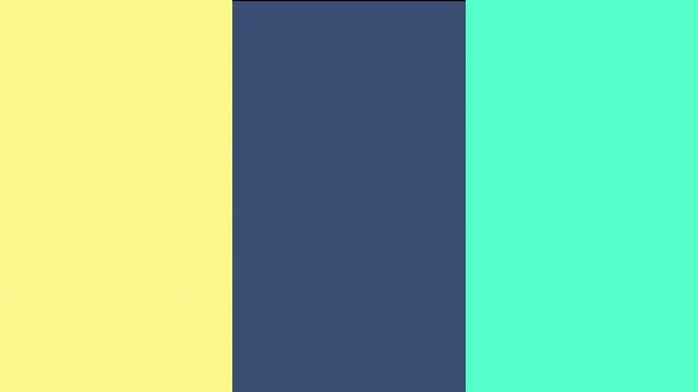 Three color video wipe transitions with alpha channel, in  blue, yellow and green