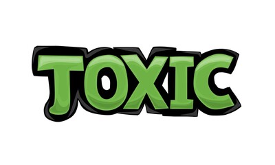 colorful TOXIC writing graffiti design