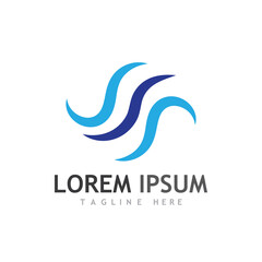 Water wave icon vector