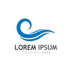 Water wave icon vector