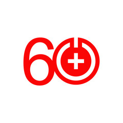 Obraz premium 60 Years Anniversary Vector Template