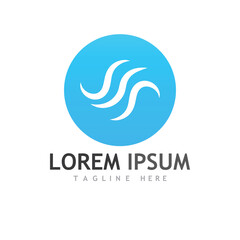 Fototapeta premium Water wave icon vector