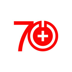 70 Years Anniversary Vector Template