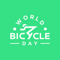 world bicycle day vector template