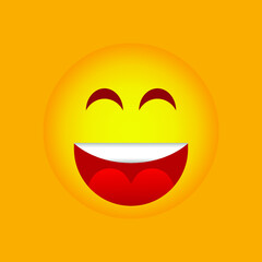 Emoji Laugh Vector Template