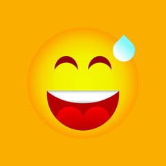 Emoji Laugh Vector Template