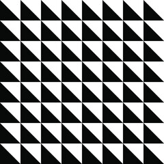 The triangles are black and white. Trendy seamless pattern for modern fabrics, textiles, decorative pillows, wrapping paper. Vector.