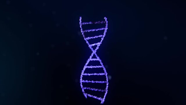 DNA structure scientific background. 3d animation