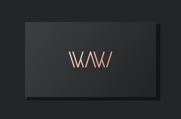 Abstract luxury initial letter WW logo.