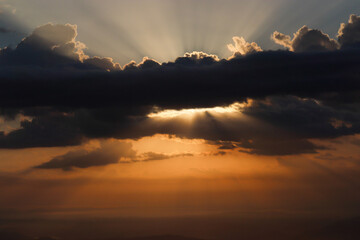 sunset over the sea