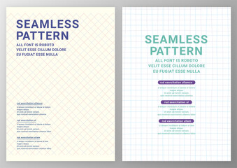 Creative seamless patterns and sample poster image. You can custmize the color and size of the pattern.
