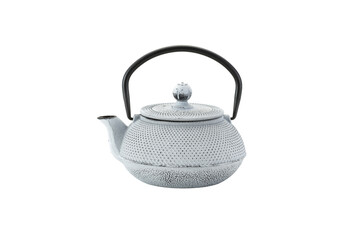 Tea pot on white background and free space for your decoration. 