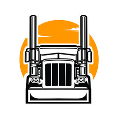 Truck vector image illustration. Perfect freight vector illustration for trucking and freight related industry