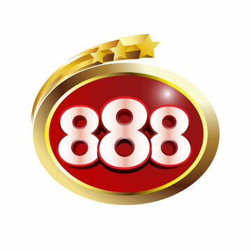 Triple 8 brand with star logo design template